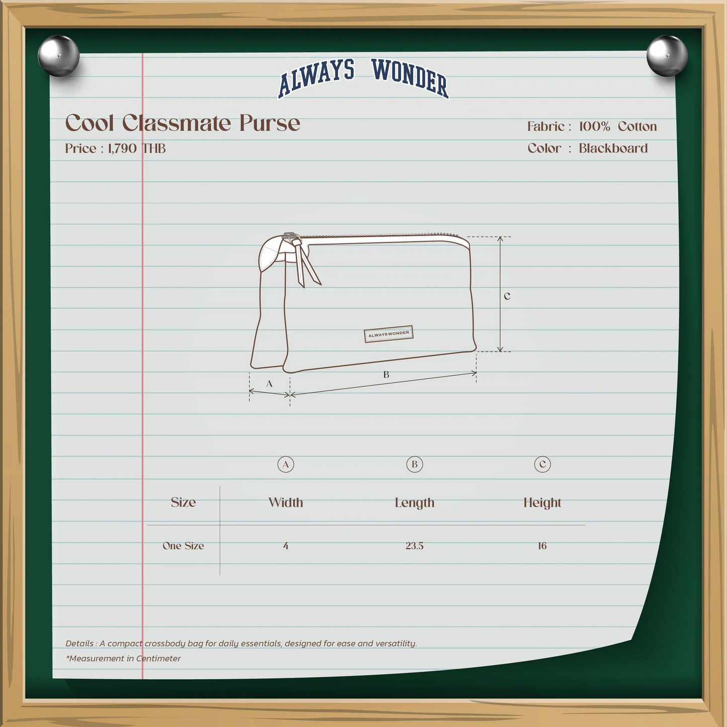 Cool Classmate Purse | Blackboard 手提包|黑板款 【 PRE ORDER 】
