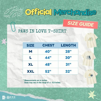 DUANG WITH YOU OFFICIAL MERCHANDISE | Paws in Love T-Shirt官方周边商品|爱之爪印T恤【 PRE ORDER 】