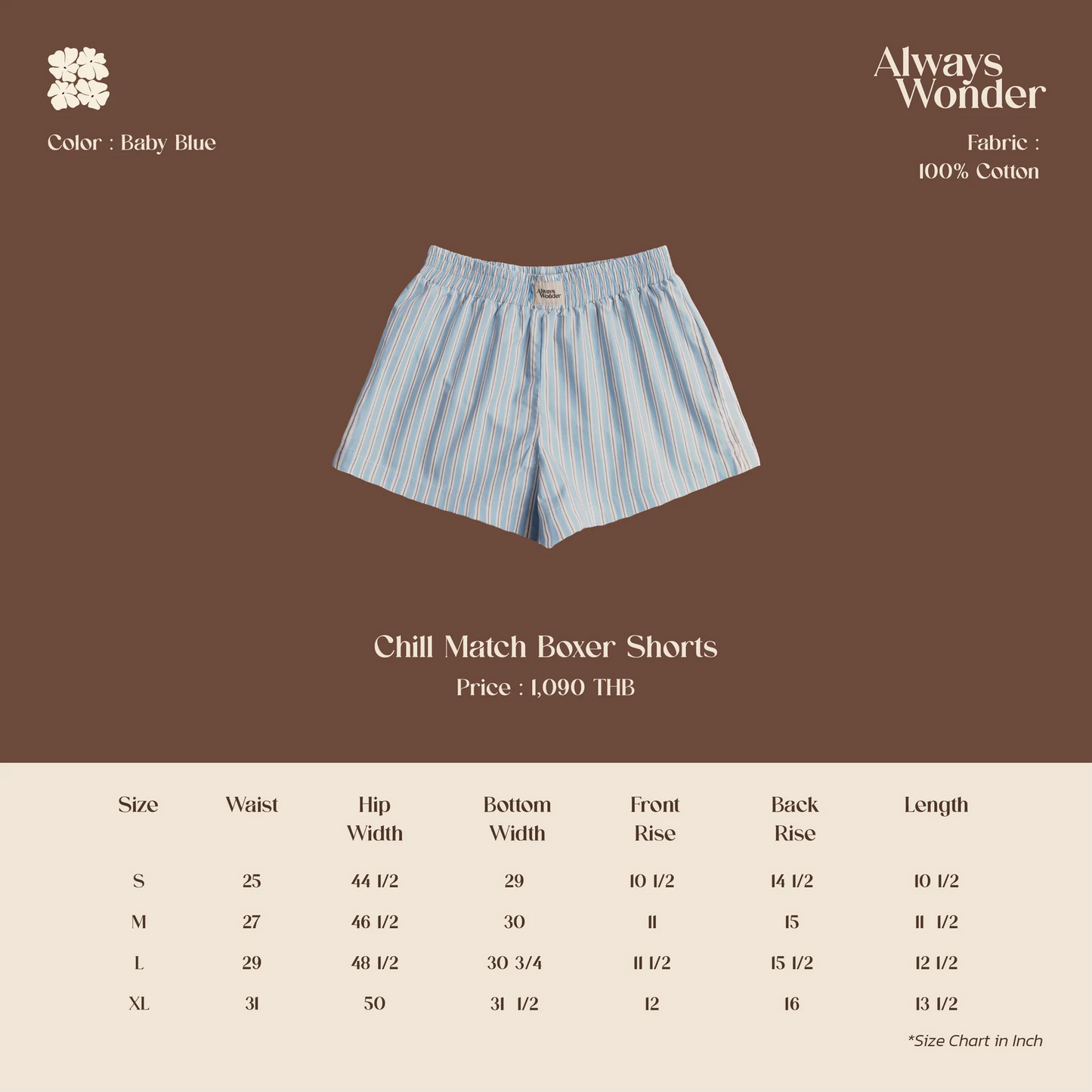 Chill Match Boxer Shorts | Baby Blue 平角内裤｜婴儿蓝【 IN STOCK PRE ORDER 】