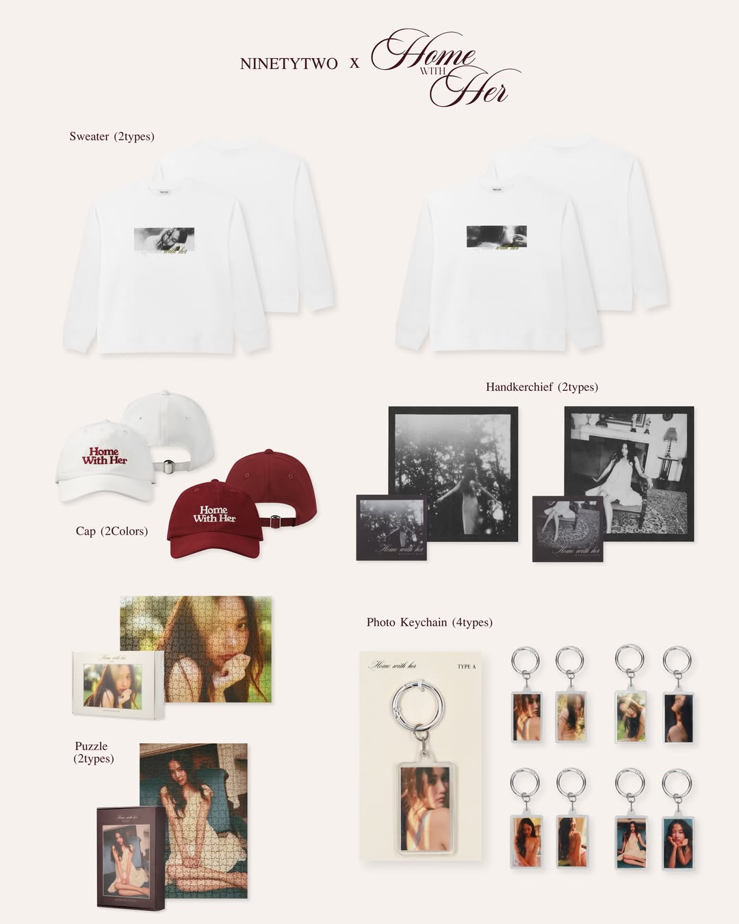 NINETYTWO X “Home with Her” Official Merchandise GO 【 PRE ORDER until 4th 8PM】