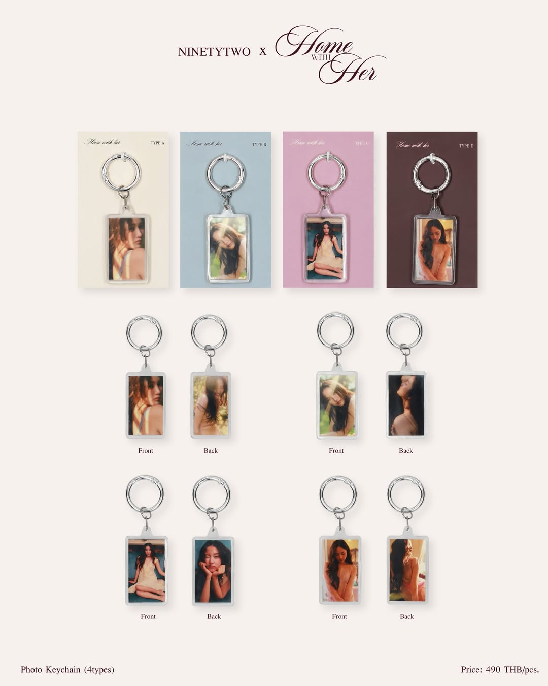 NINETYTWO X “Home with Her” Official Merchandise Photo Keychain【 PRE ORDER until 4th 8PM】