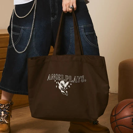 ANGELPLAYS TOTE BAG (BROWN COLOR) 【 PRE ORDER 】
