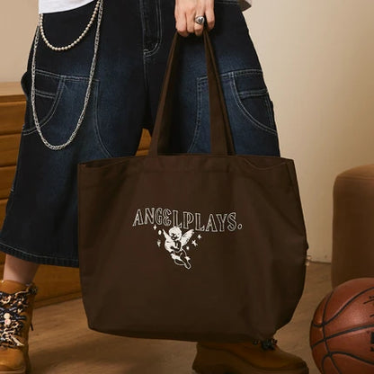 ANGELPLAYS TOTE BAG (BROWN COLOR) 【 PRE ORDER 】