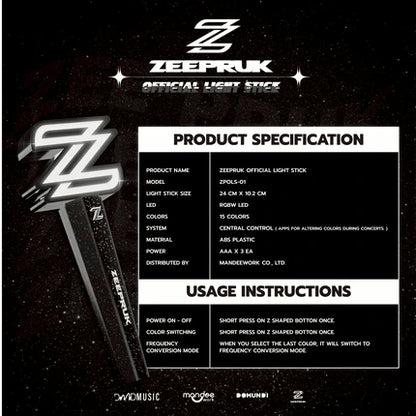 ZEEPRUK OFFICIAL LIGHT STICK 官方应援灯【 PRE ORDER 】