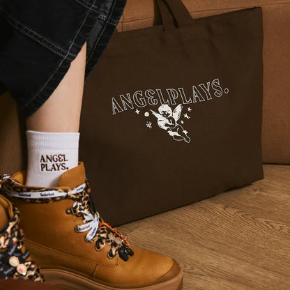 ANGELPLAYS TOTE BAG (BROWN COLOR) 【 PRE ORDER 】