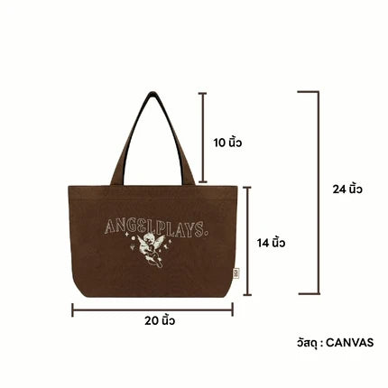 ANGELPLAYS TOTE BAG (BROWN COLOR) 【 PRE ORDER 】