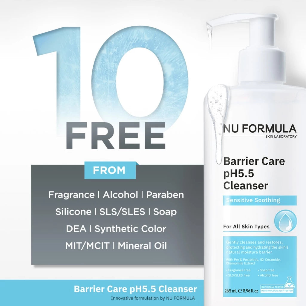 NU FORMULA Barrier Care pH5.5 Cleanser  pH5.5 温和屏障护理洁面乳 265ml 【 PRE ORDER 】